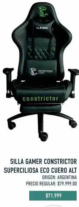 Jumbo Silla Gamer Constrictor Superciliosa Eco Cuero Alt oferta