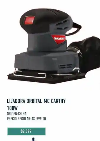 Jumbo Lijadora Orbital Mc Carthy 180w oferta