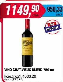 Maxiconsumo Vino Chat. Vieux Blend 750 Cc oferta