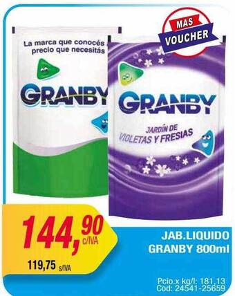 Maxiconsumo Jab. Liquido Granby 800ml oferta