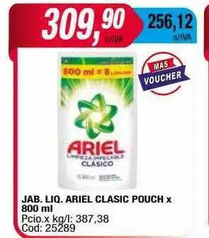 Maxiconsumo Jab. Liq. Ariel Clasic Pouch X 800ml oferta