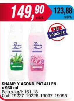 Maxiconsumo Shamp. Y Acond. Pat.allen X 930ml oferta