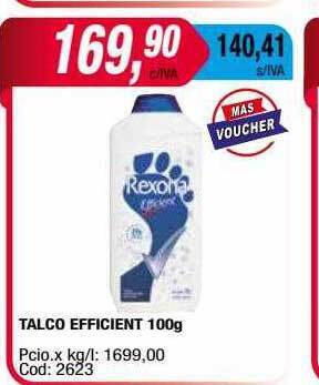 Maxiconsumo Talco Efficient 100g oferta
