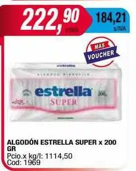 Maxiconsumo Algodón Estrella Super X 200 Gr oferta