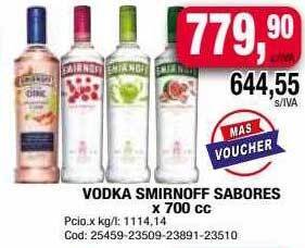 Maxiconsumo Vodka Smirnoff Sabores X 700 Cc oferta