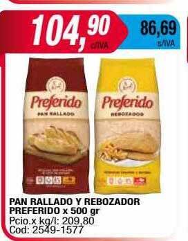 Maxiconsumo Pan Rallado Y Rebozador Preferido oferta