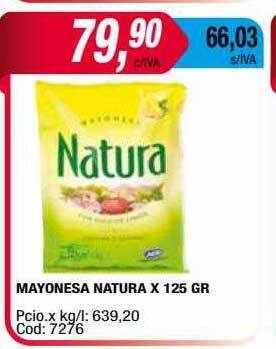 Maxiconsumo Mayonesa Natura oferta