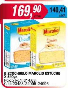 Maxiconsumo Bizcochuelo Marolio Estuche oferta