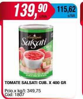 Maxiconsumo Tomate Salsati Cub oferta