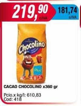 Maxiconsumo Cacao Chocolino oferta
