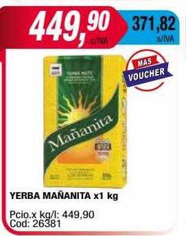 Maxiconsumo Yerba Mañanita oferta