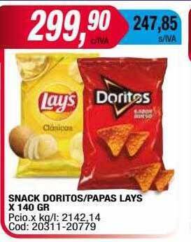 Maxiconsumo Snack Doritos Papas Lays oferta