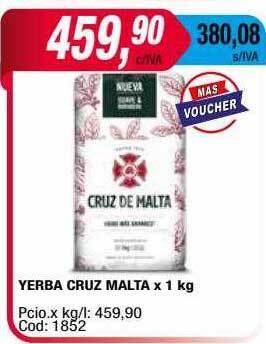 Maxiconsumo Yerba Cruz Malta oferta