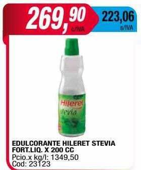 Maxiconsumo Edulcorante Hileret Stevia Fort Liq oferta