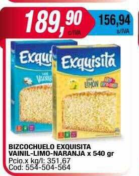 Maxiconsumo Bizcochuelo Exquisita Vainil-limo-naranja oferta