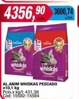 Maxiconsumo Al Anim Whiskas Pescado oferta