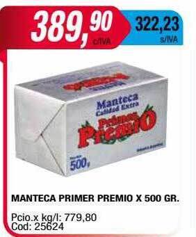 Maxiconsumo Manteca Primer Premio oferta