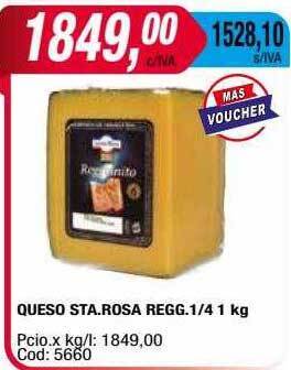 Maxiconsumo Queso Sta Rosa Regg oferta