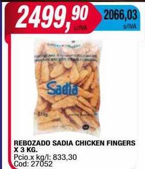 Maxiconsumo Rebozado Sadia Chicken Fingers oferta