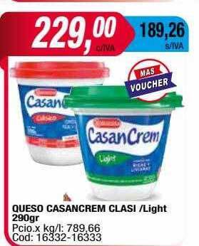 Maxiconsumo Queso Casancrem Clasi Light oferta