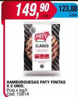 Maxiconsumo Hamburguesas Paty Finitas oferta