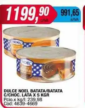Maxiconsumo Dulce Noel Batata Batata C Choc oferta