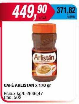 Maxiconsumo Café Arlistan oferta