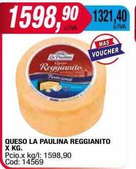 Maxiconsumo Queso La Paulina Reggianito oferta