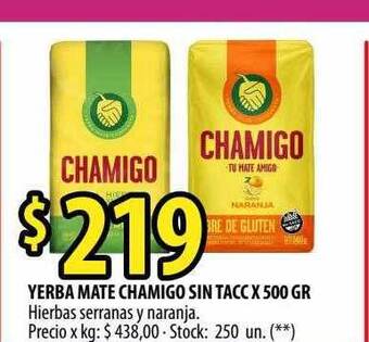 Punto Mayorista Yerba Mate Chamigo Sin Tacc oferta