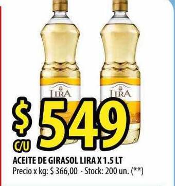 Punto Mayorista Aceite De Girasol Lira oferta