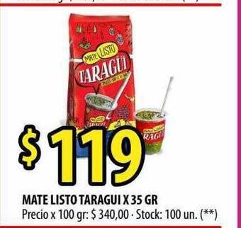Punto Mayorista Mate Listo Taragui oferta