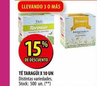 Punto Mayorista Té Taragüi oferta
