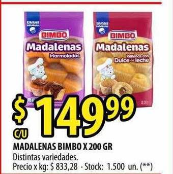 Punto Mayorista Madalenas Bimbo oferta