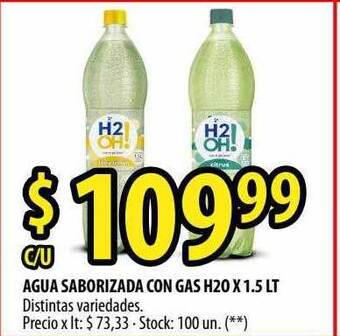 Punto Mayorista Agua Saborizada Con Gas H2o oferta