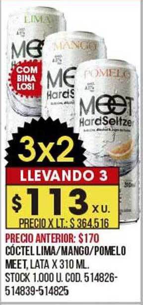 Coto Cóctel Lima Mango Pomelo Meet oferta