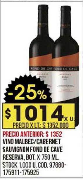 Coto Vino Malbec Cabernet Sauvignon Fond De Cave Reserva oferta