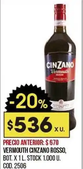 Coto Vermouth Cinzano Rosso oferta