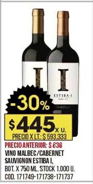 Coto Vino Malbec Cabernet Sauvignon Estiba I oferta