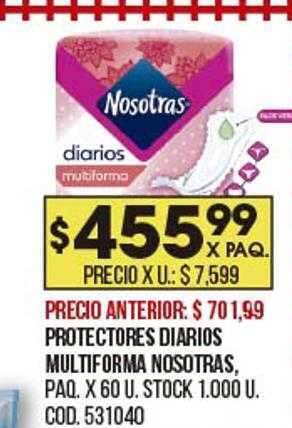 Coto Protectores Diarios Multiforma Nosotras oferta