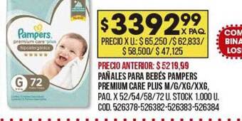 Coto Pañales Para Bebés Pampers Premium Care Plus oferta