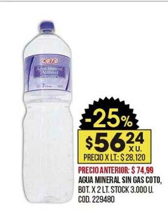 Coto Agua Mineral Sin Gas Coto oferta