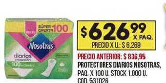 Coto Protectores Diarios Nosotras oferta