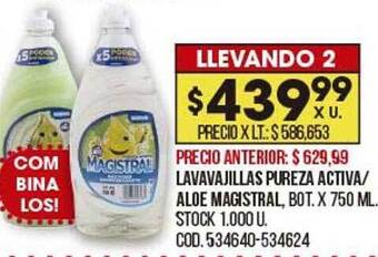 Coto Lavavajillas Pureza Activa Aloe Magistral oferta