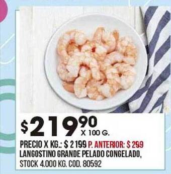 Coto Langostino Grande Pelado Congelado oferta