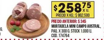 Coto Mortadela Mini Campo Austral oferta