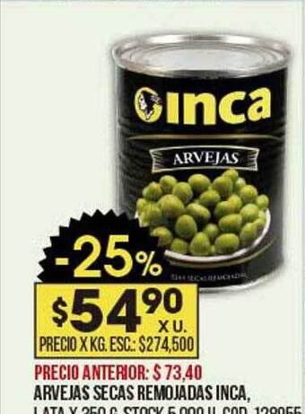 Coto Arvejas Secas Remojadas Inca oferta