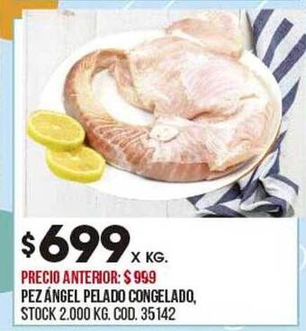 Coto Pez ángel Pelado Congelado oferta