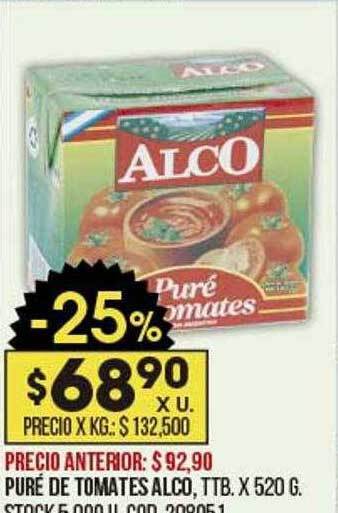 Coto Puré De Tomates Alco oferta