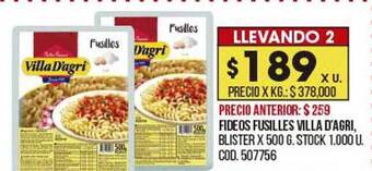 Coto Fideos Fusilles Villa D'agri oferta