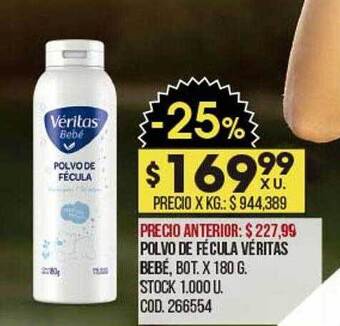 Coto Polvo De Fécula Véritas Bebé oferta